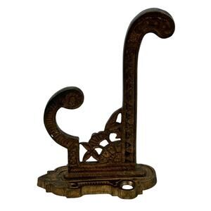 Antique Vintage Ornate Metal Wall Hanging Bracket Hook